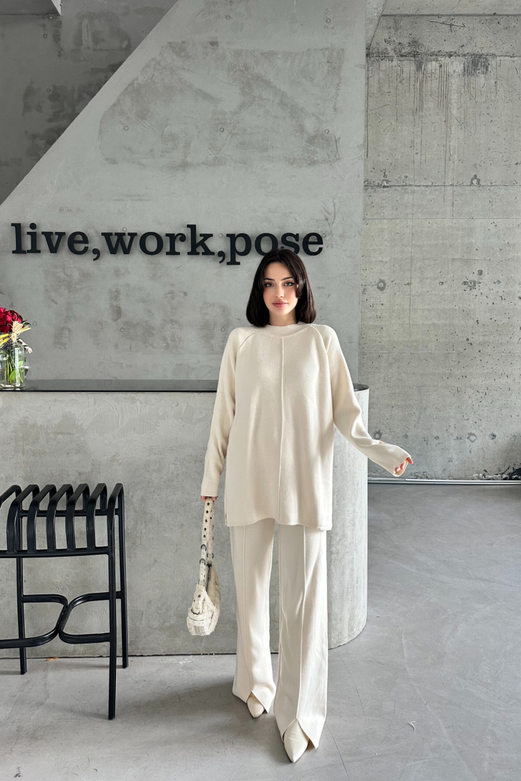Slit And Ribbed Suit - Producer: My Fashion - Wholesale Women Clothes - TheBS Women