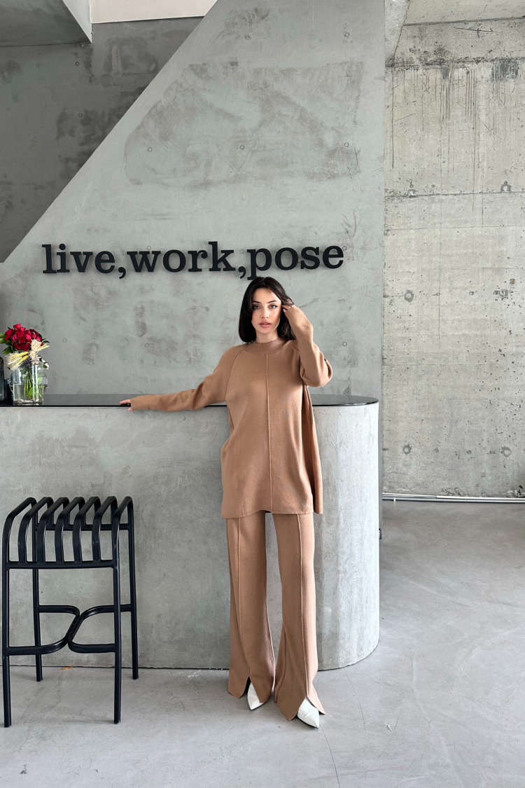 Slit And Ribbed Suit - Producer: My Fashion - Wholesale Women Clothes - TheBS Women