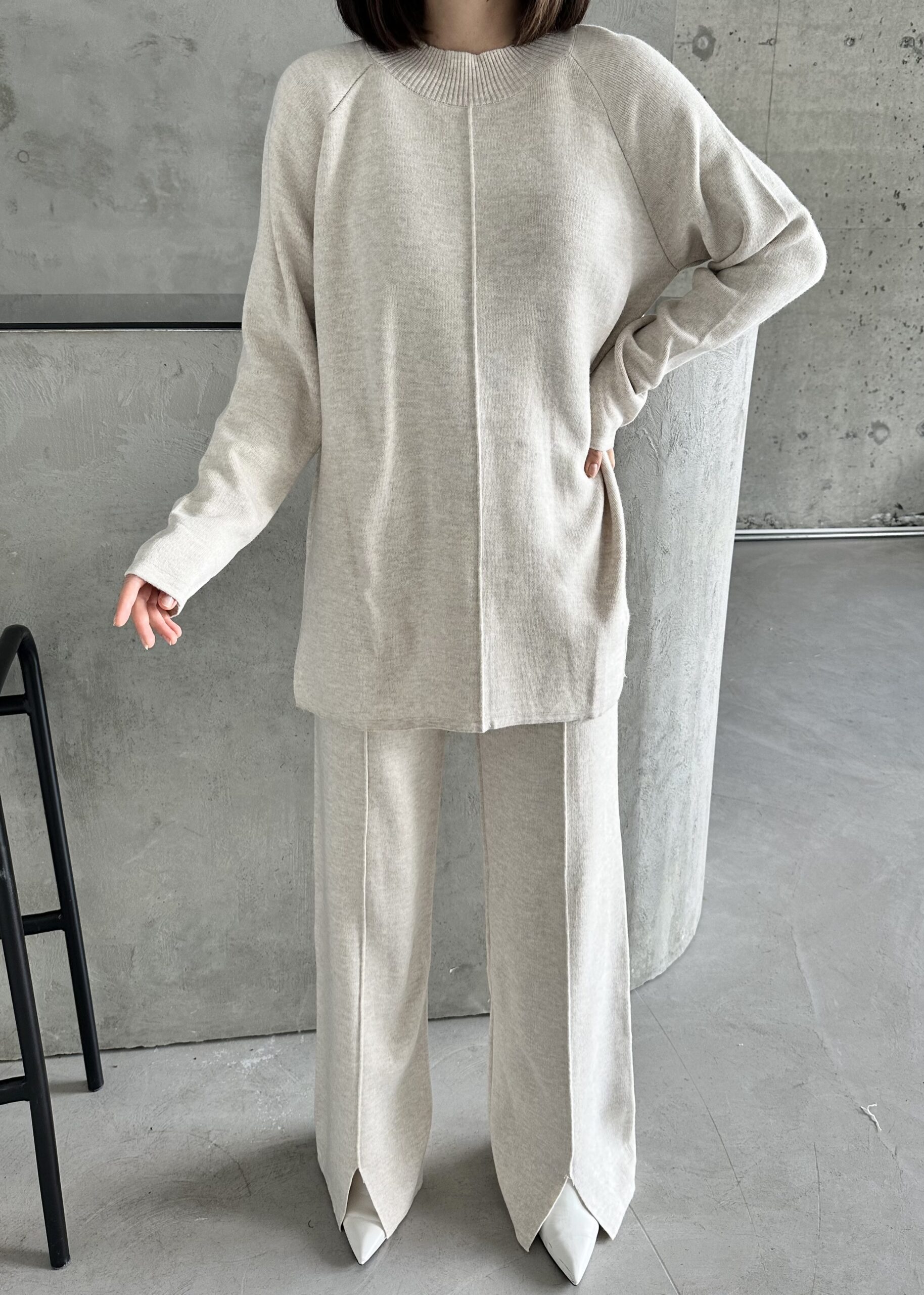 Slit And Ribbed Suit - Producer: My Fashion - Wholesale Women Clothes - TheBS Women