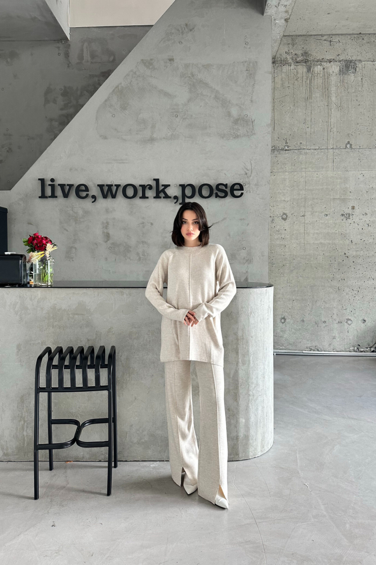 Slit And Ribbed Suit - Producer: My Fashion - Wholesale Women Clothes - TheBS Women