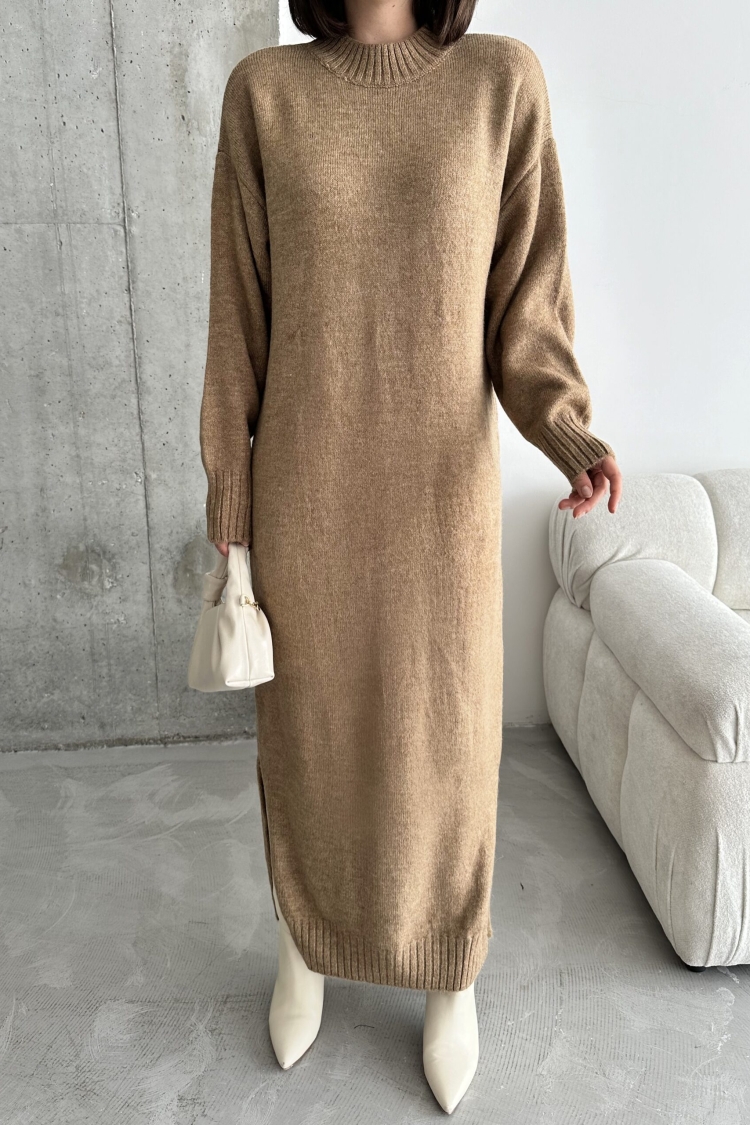Crew Neck Silk Dress - Producer: My Fashion - Wholesale Women Clothes - TheBS Women