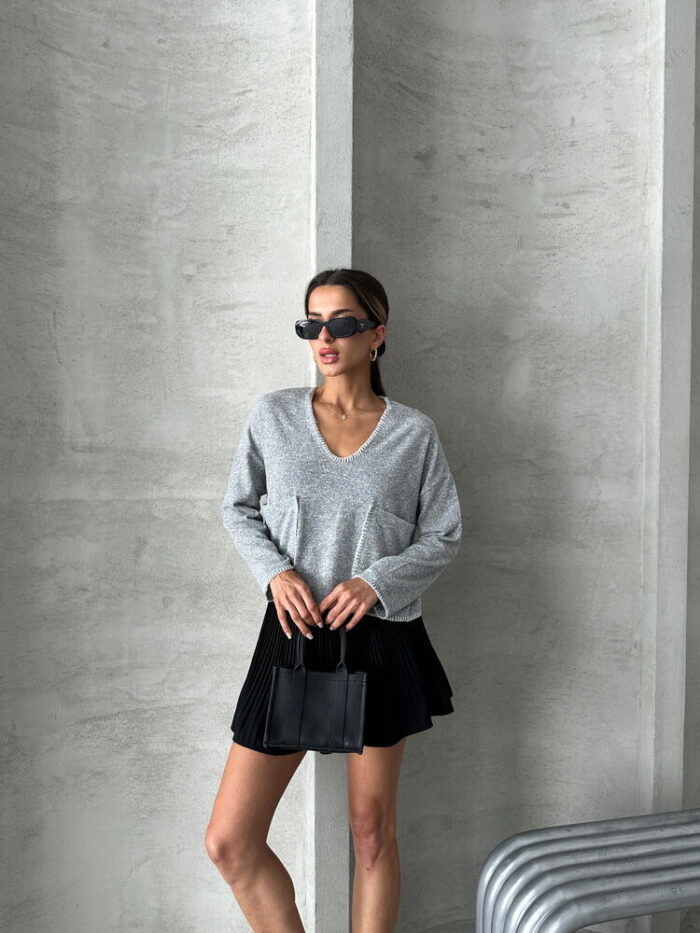 Shepherd Stitched Knit Blouse - Producer: Topshow - Wholesale Women Clothes - TheBS Women