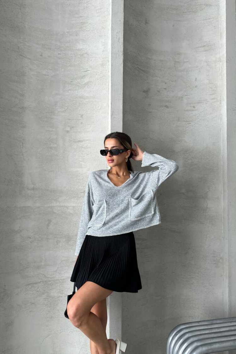 Shepherd Stitched Knit Blouse - Producer: Topshow - Wholesale Women Clothes - TheBS Women