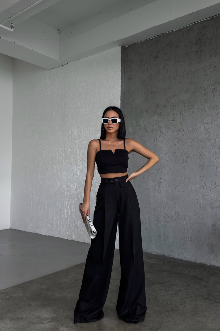 Three Button Detailed Trousers - Brand: Ouz Fashion - Women & Kids, Baby Clothes Wholesale - TheBS Women