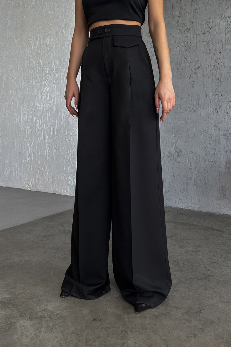 Three Button Detailed Trousers - Brand: Ouz Fashion - Women & Kids, Baby Clothes Wholesale - TheBS Women