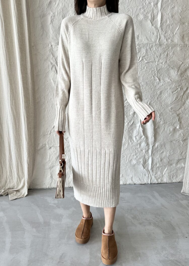 Mixed Ribbed Dress - Producer: My Fashion - Wholesale Women Clothes - TheBS Women