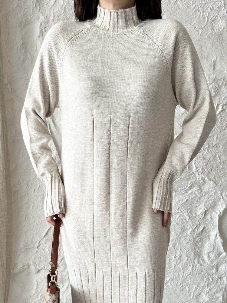 Mixed Ribbed Dress - Producer: My Fashion - Wholesale Women Clothes - TheBS Women