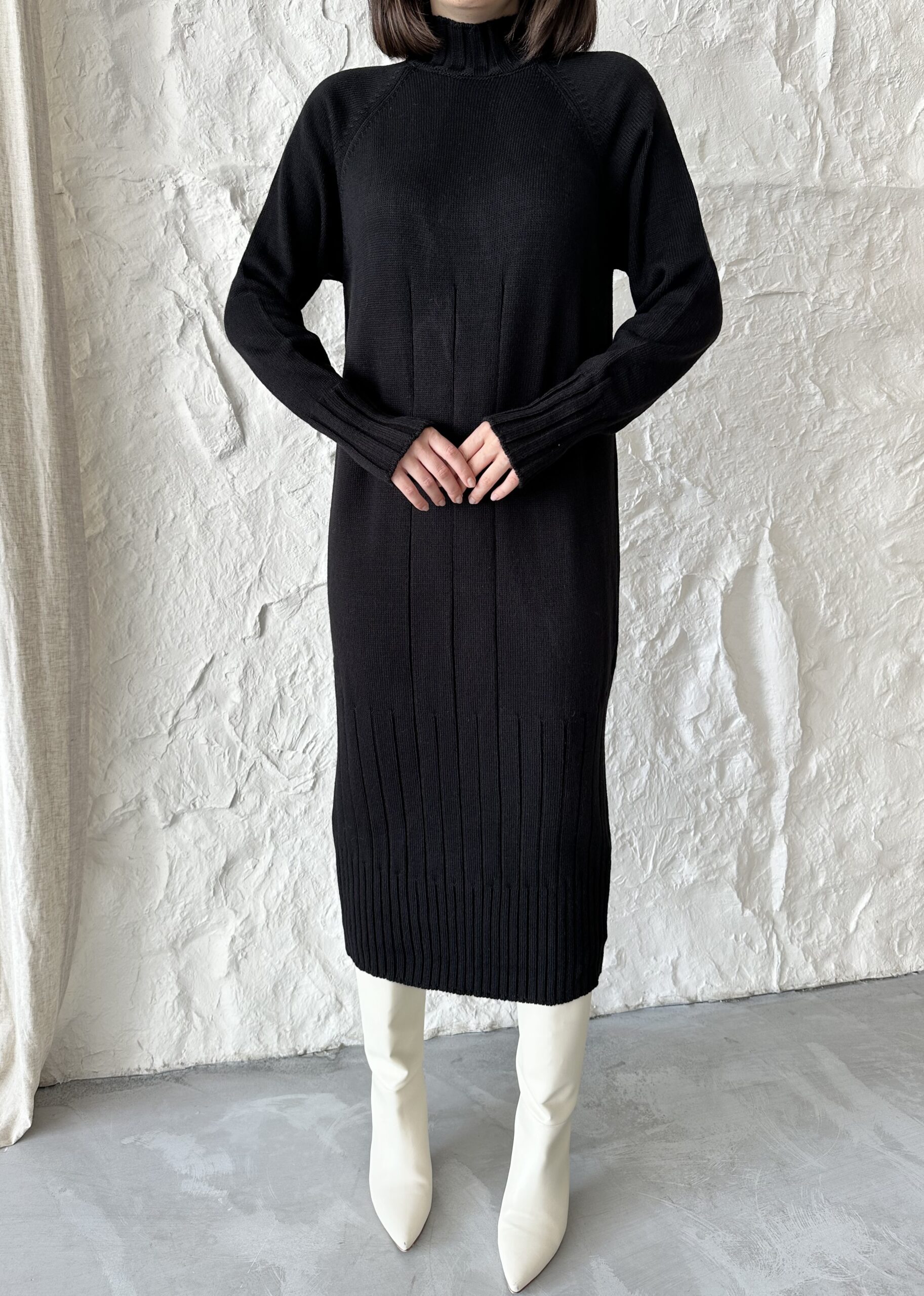Mixed Ribbed Dress - Producer: My Fashion - Wholesale Women Clothes - TheBS Women