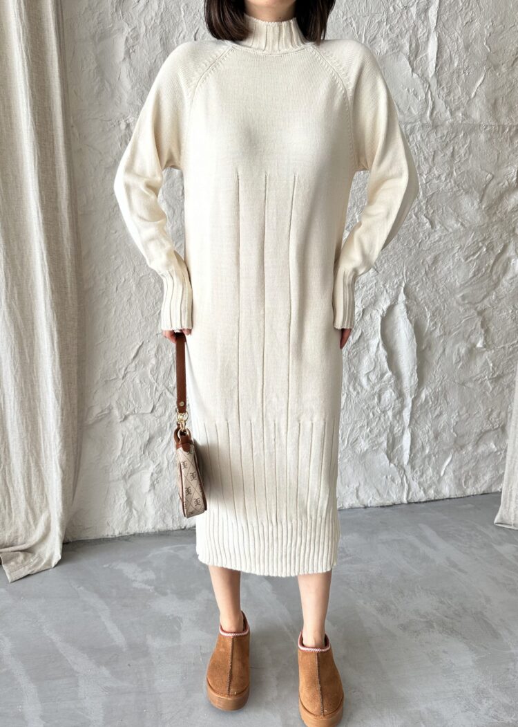 Mixed Ribbed Dress - Producer: My Fashion - Wholesale Women Clothes - TheBS Women