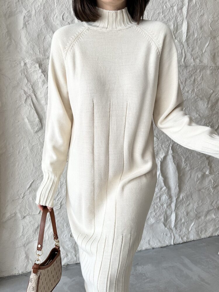 Mixed Ribbed Dress - Producer: My Fashion - Wholesale Women Clothes - TheBS Women