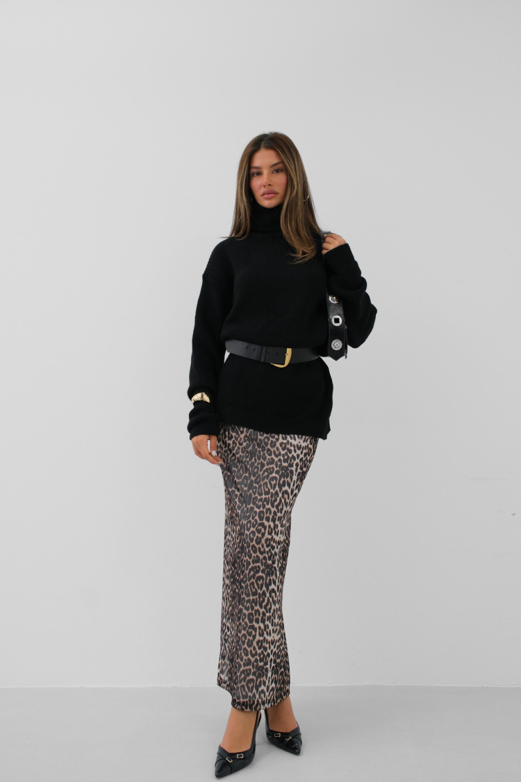 Oversize Turtleneck Knit Tunic - Producer: Black Fashion - Wholesale Women Clothes - TheBS Women