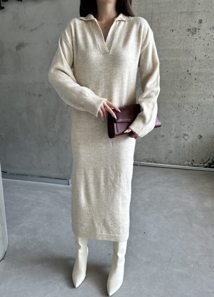 Polo Collar Raised Dress - Producer: My Fashion - Wholesale Women Clothes - TheBS Women