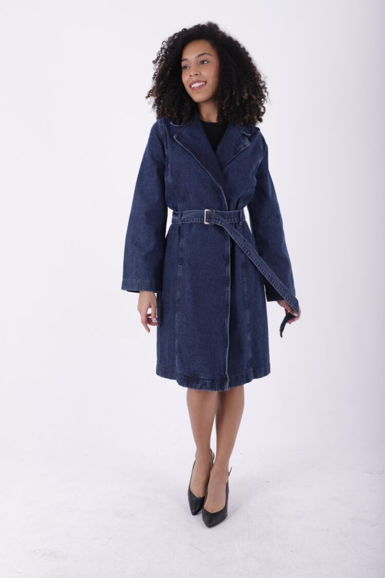 Belted Denim Trench Coat - Producer: XLove - Wholesale Women Clothes - TheBS Women