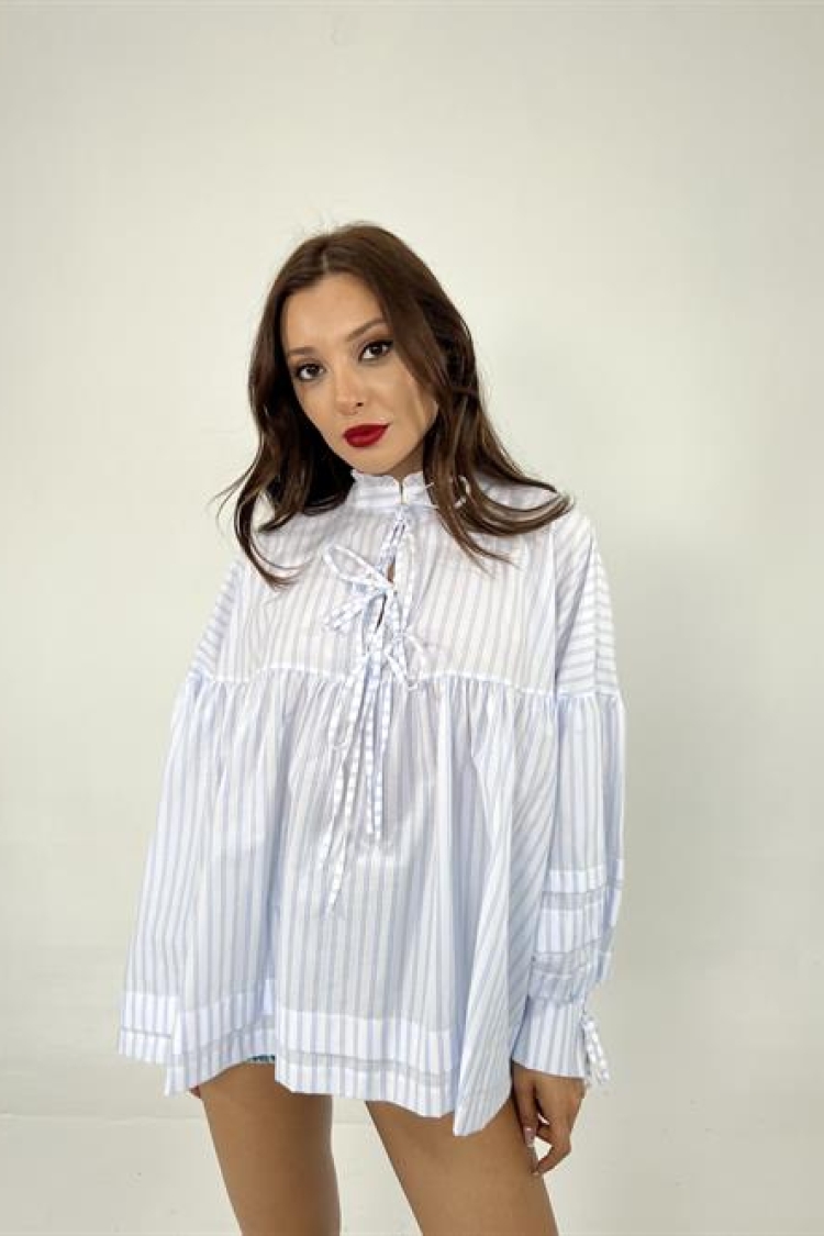 Tie Detail Shirt - Producer: Fame - Wholesale Women Clothes - TheBS Women