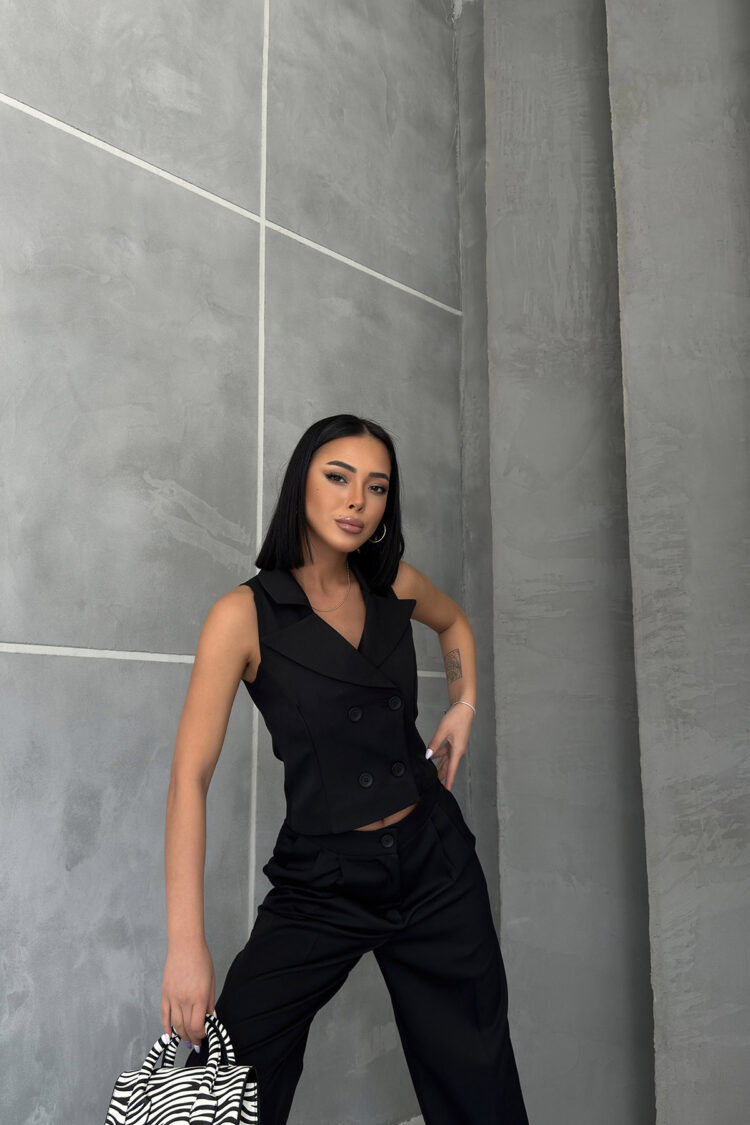 Shawl Collar Buttoned Vest - Producer: Ouz Fashion - Wholesale Women Clothes - TheBS Women