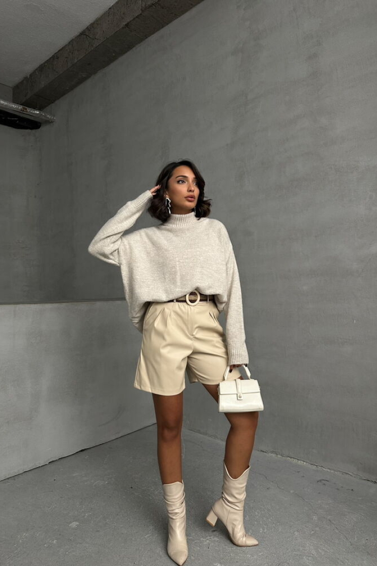 Belted Leather Shorts - Producer: Topshow - Wholesale Women Clothes - TheBS Women