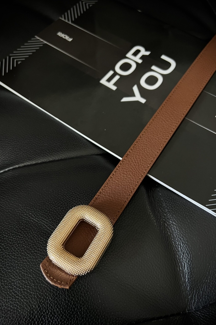 Gold Buckle 3cm Women's Belt - Producer: Fiori - Wholesale Women Clothes - TheBS Women