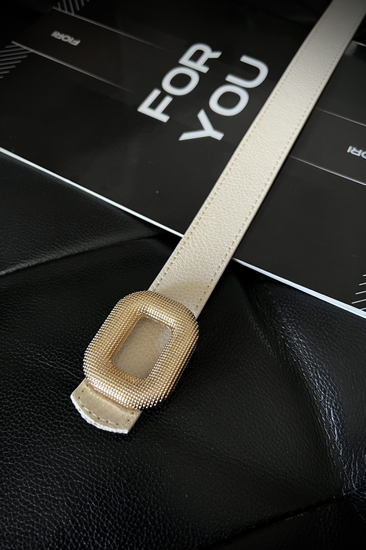 Gold Buckle 3cm Women's Belt - Producer: Fiori - Wholesale Women Clothes - TheBS Women