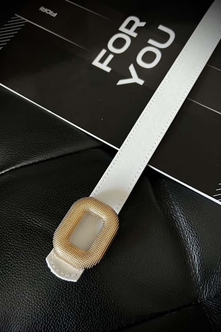 Gold Buckle 3cm Women's Belt - Producer: Fiori - Wholesale Women Clothes - TheBS Women