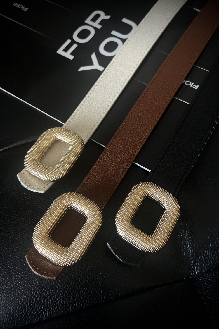 Gold Buckle 3cm Women's Belt - Producer: Fiori - Wholesale Women Clothes - TheBS Women