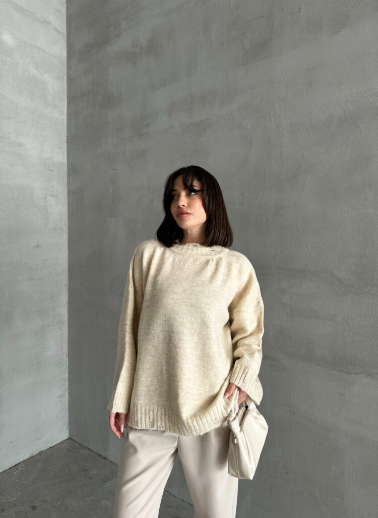 Raised Hole Sweater - Producer: My Fashion - Wholesale Women Clothes - TheBS Women