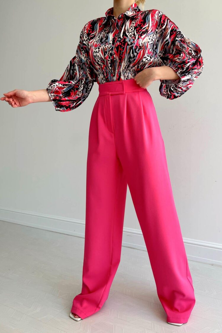 Elastic Waist Satin Shirt - Producer: Reyon - Wholesale Women Clothes - TheBS Women