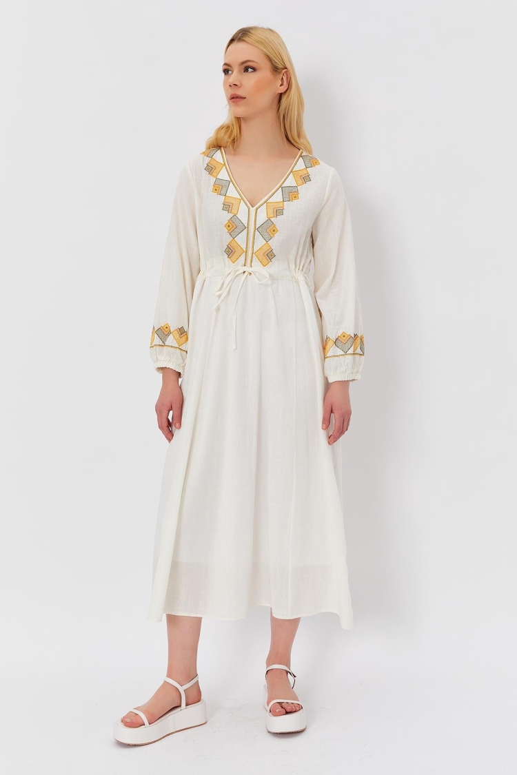 Ethnic Pattern Dress - Producer: Reyon - Wholesale Women Clothes - TheBS Women