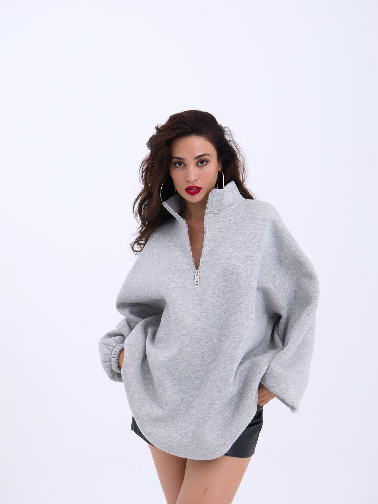 Sweat - Gray - Producer: Fame - Wholesale Women Clothes - TheBS Women