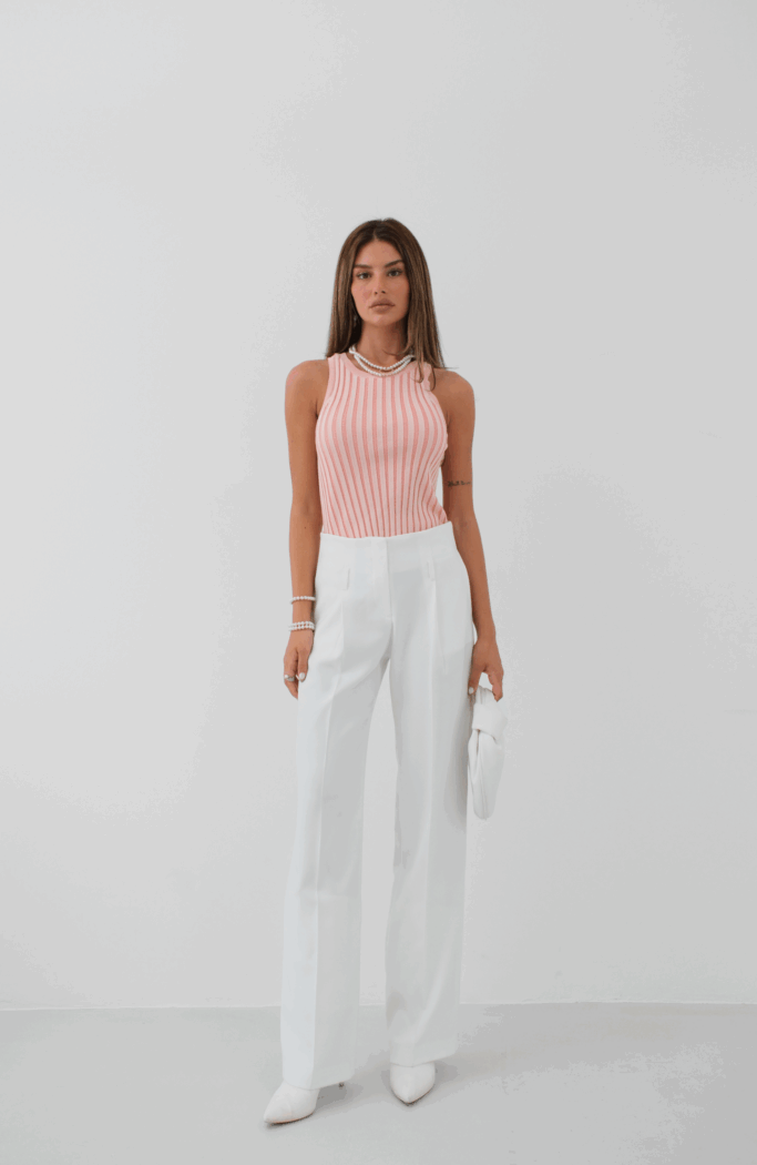 Ribbed Swim Neck Blouse - Producer: Black Fashion - Wholesale Women Clothes - TheBS Women