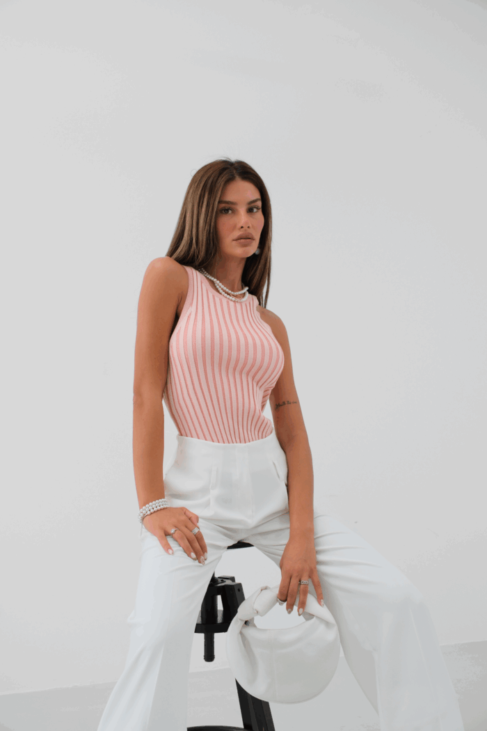 Ribbed Swim Neck Blouse - Producer: Black Fashion - Wholesale Women Clothes - TheBS Women
