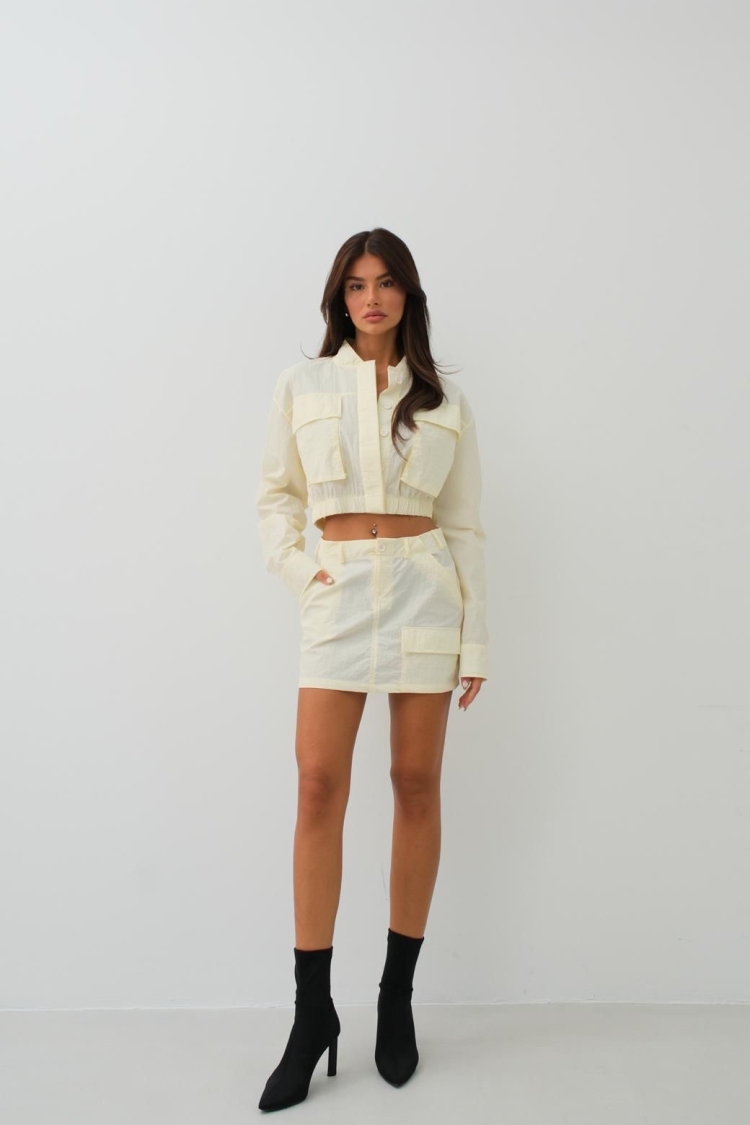 Pocket Detailed Parachute Crop Jacket - Producer: Black Fashion - Wholesale Women Clothes - TheBS Women