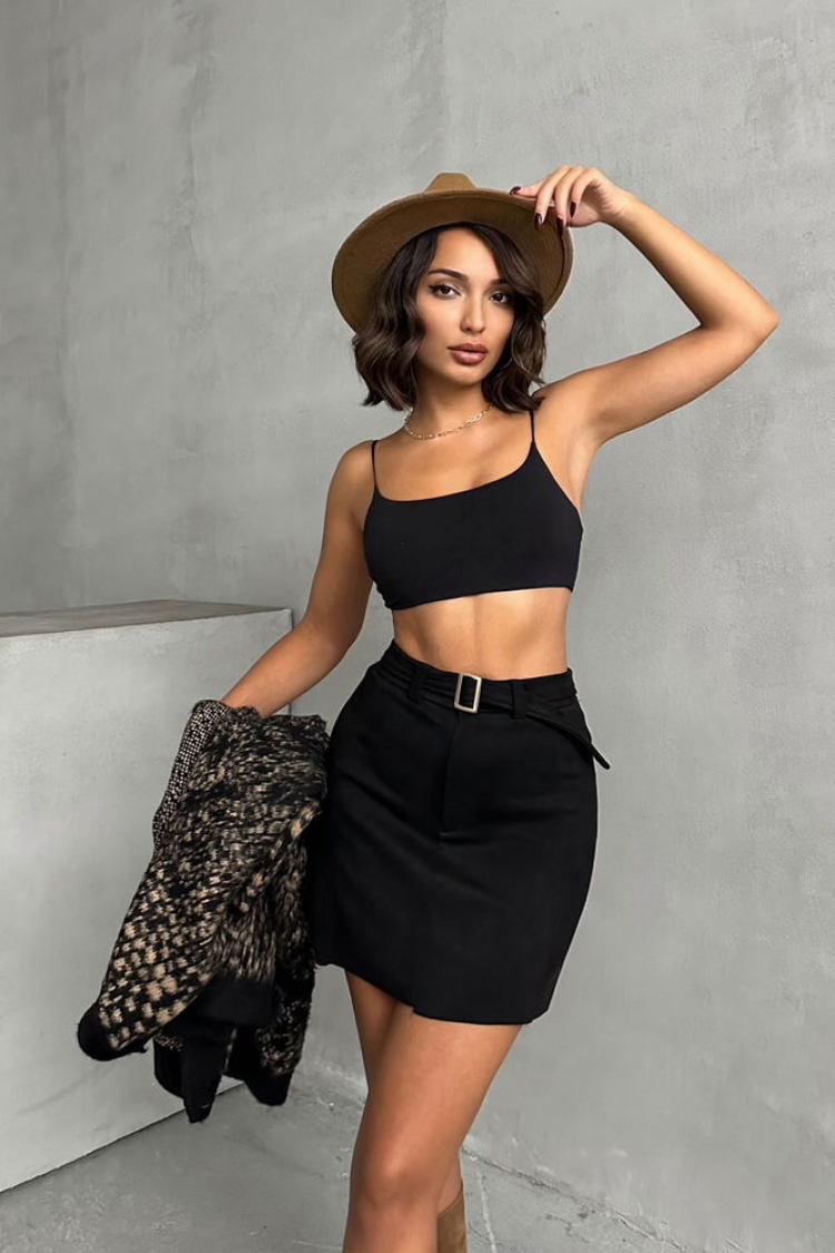 Belt Detailed Skirt - Producer: Topshow - Wholesale Women Clothes - TheBS Women