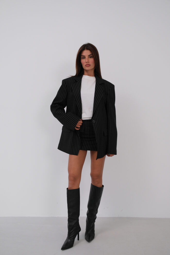 Striped Mini Skirt With Pockets - Producer: Black Fashion - Wholesale Women Clothes - TheBS Women