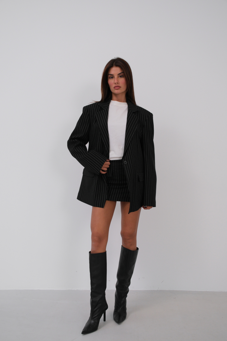Striped Mini Skirt With Pockets - Producer: Black Fashion - Wholesale Women Clothes - TheBS Women
