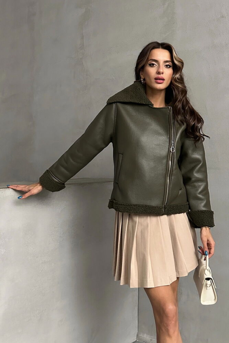 Zippered Leather Jacket - Producer: Topshow - Wholesale Women Clothes - TheBS Women