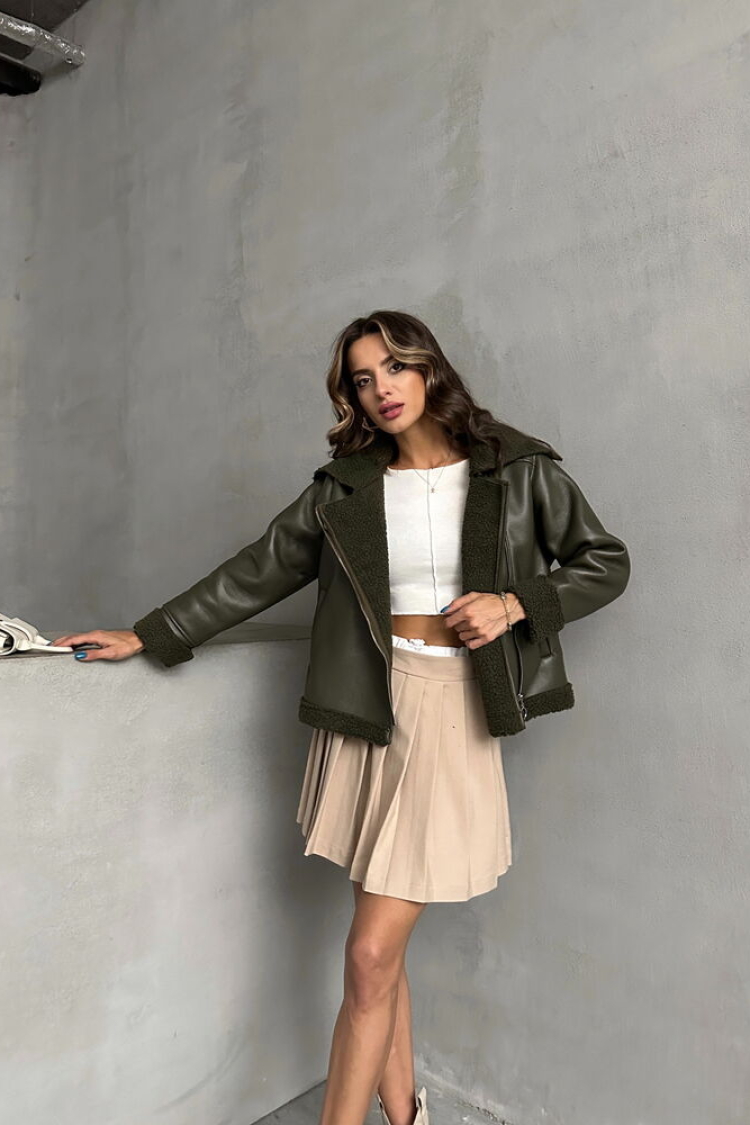 Zippered Leather Jacket - Producer: Topshow - Wholesale Women Clothes - TheBS Women