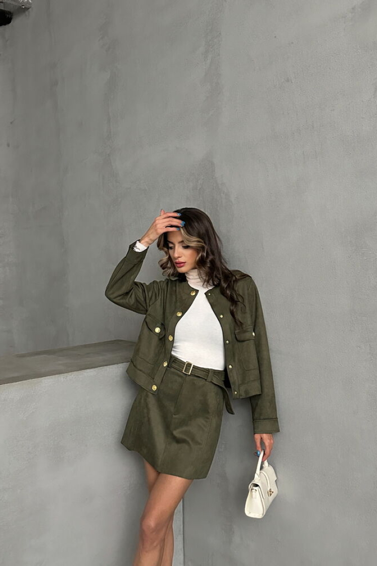 Pocket Detailed Suede Jacket - Producer: Topshow - Wholesale Women Clothes - TheBS Women