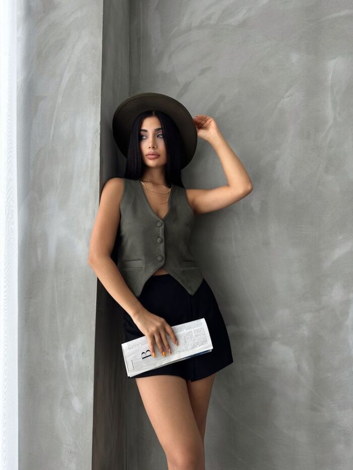 Suede Vest - Producer: Topshow - Wholesale Women Clothes - TheBS Women