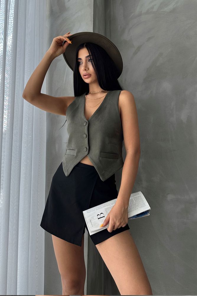 Suede Vest - Producer: Topshow - Wholesale Women Clothes - TheBS Women