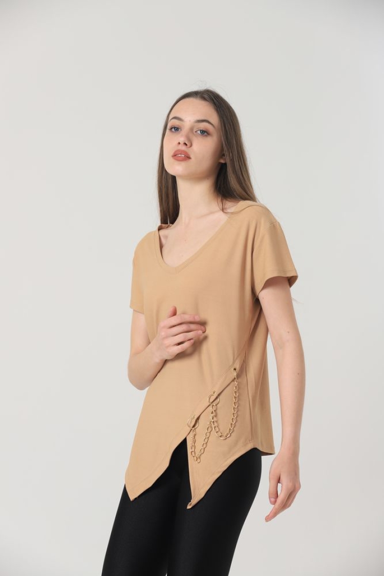 V-Neck Chain Blouse - Producer: Topshow - Wholesale Women Clothes - TheBS Women