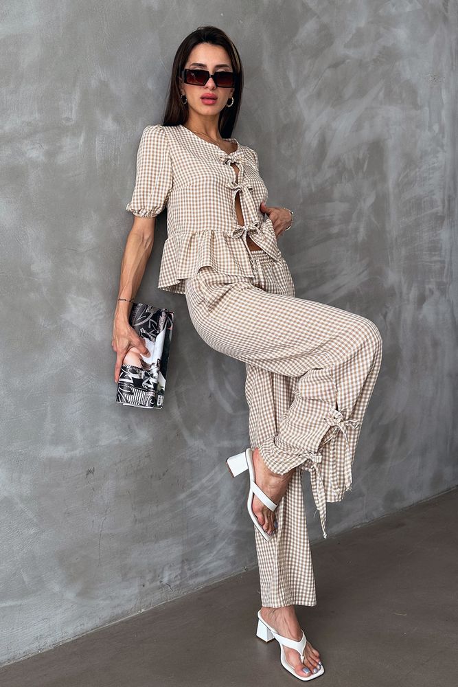 Gingham Trousers - Producer: Topshow - Wholesale Women Clothes - TheBS Women