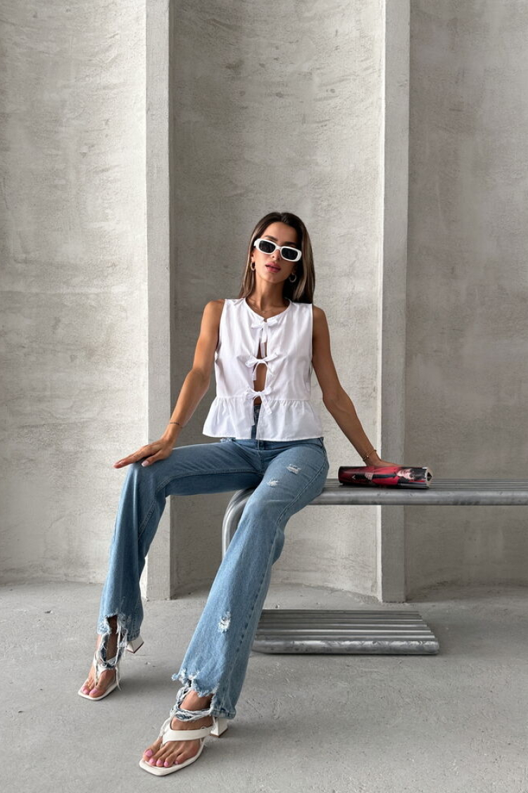 Front Tie Blouse - Producer: Topshow - Wholesale Women Clothes - TheBS Women
