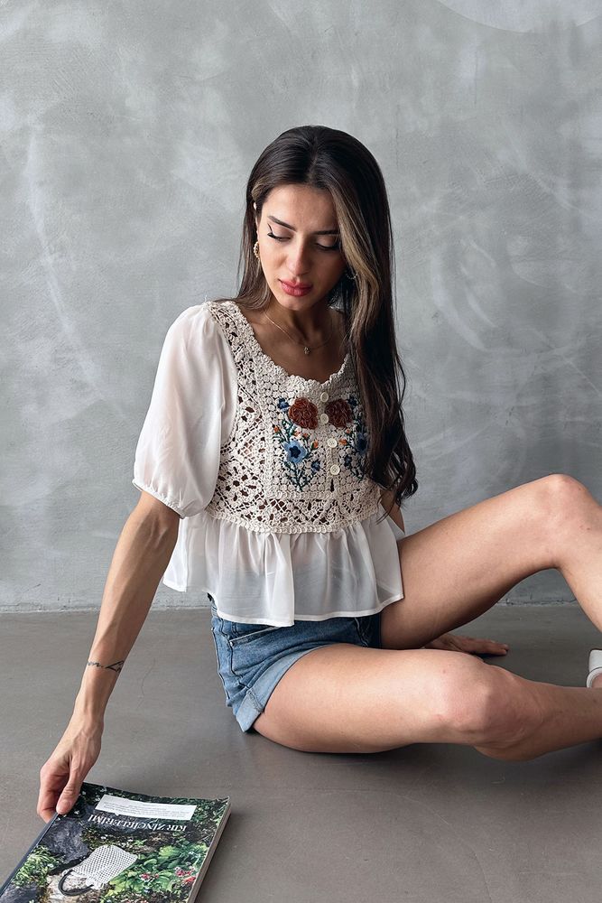 Embroidered Blouse -& Tile - Producer: Topshow - Wholesale Women Clothes - TheBS Women