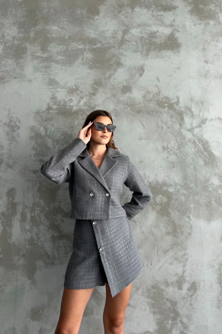 Tweed Fabric Two Piece Suit - Producer: My Jest Fashion - Wholesale Women Clothes - TheBS Women