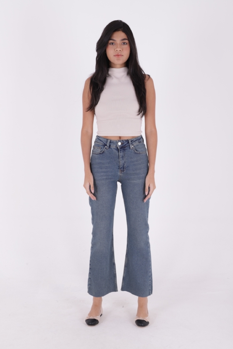 Tasseled High Waist Mom Fit Jean - Producer: XLove - Wholesale Women Clothes - TheBS Women