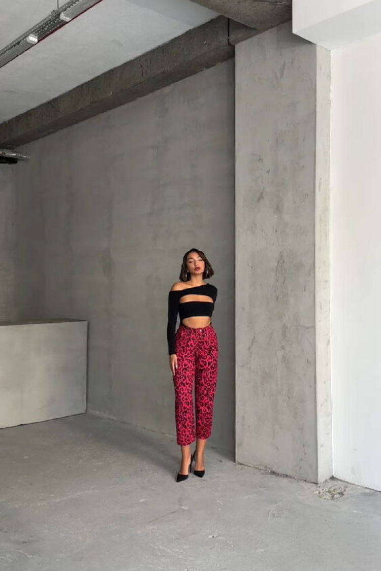 FujyaF1788 Leopard Patterned Trousers - Producer: Topshow - Wholesale Women Clothes - TheBS Women