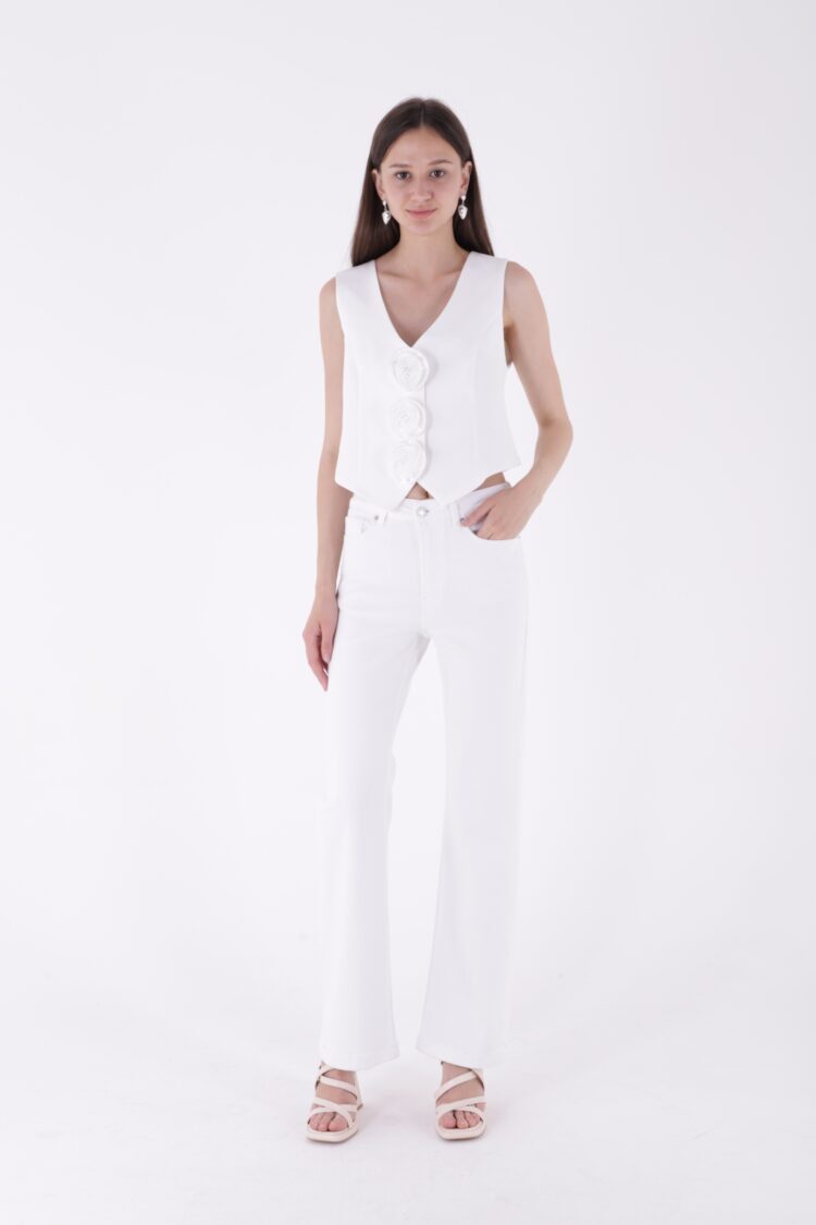 Stitched Leg Wide Leg Relax Jeans - Producer: XLove - Wholesale Women Clothes - TheBS Women
