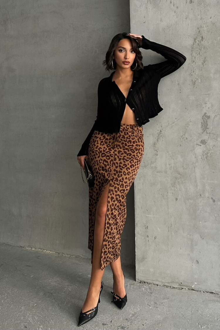 Leopard Print Skirt - Producer: Topshow - Wholesale Women Clothes - TheBS Women