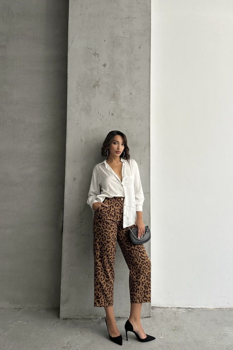 Leopard Print Trousers - Producer: Topshow - Wholesale Women Clothes - TheBS Women