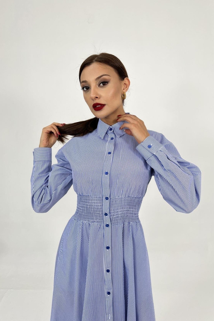 Dress -And White Striped - Producer: Fame - Wholesale Women Clothes - TheBS Women